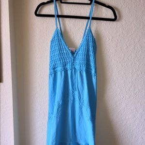 Beachy Blue V Neckline Dress